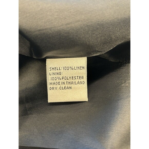 Talbot’s 100% Irish Linen Black Sheath Dress Sz 12 Sleeveless Lined Classic - Picture 4 of 5